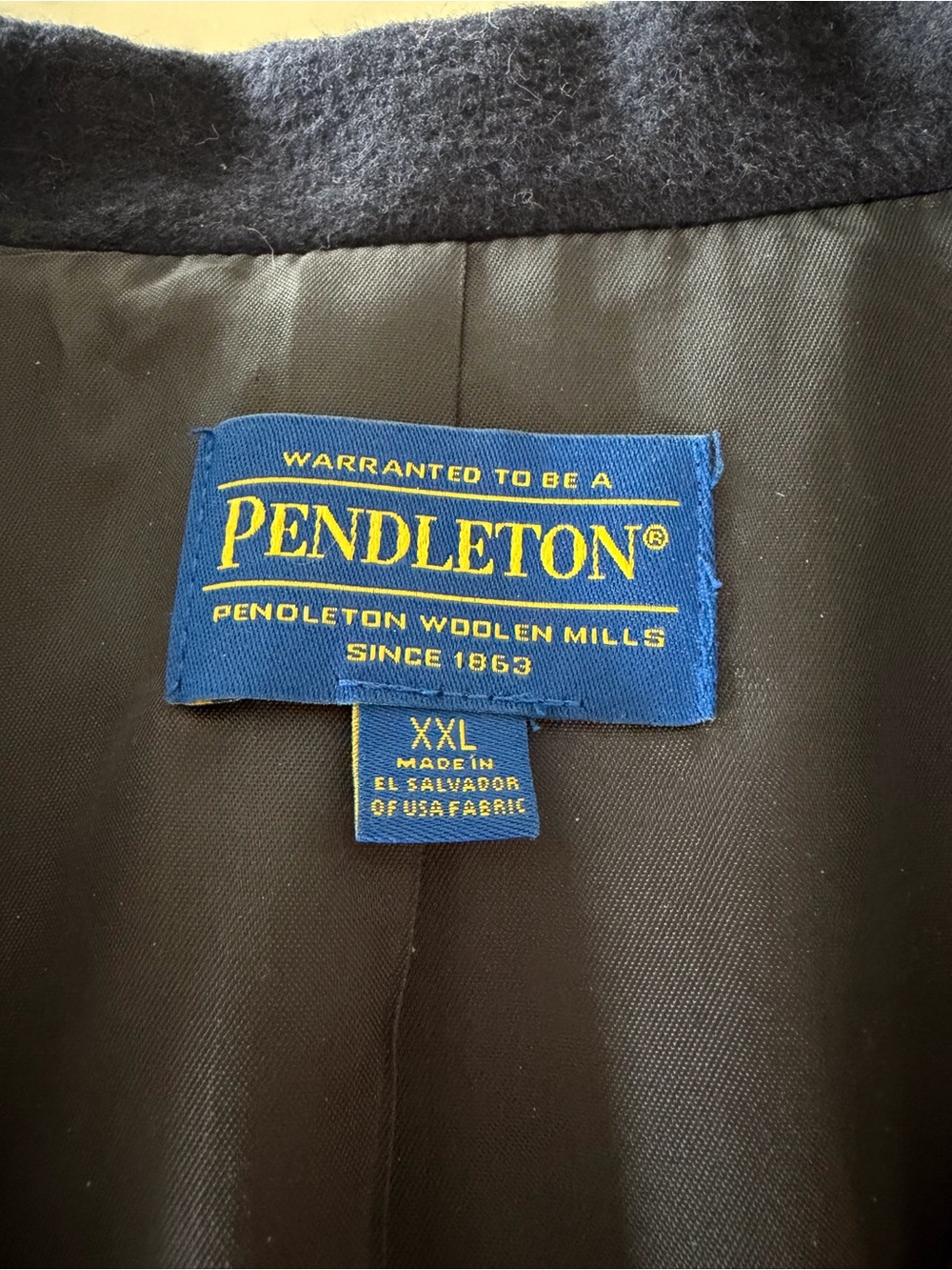 Women’s PENDLETON Arroyo Pea Jacket-Southwest Sunset Striping Along Hem-Blue-2XL - Picture 3 of 8
